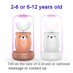 brown gery bear Семейный комплект для путешествий, электрическая зубная щетка, перезаряжаемая зубная щетка, электрическая автоматическая Беспроводная зарядка, электрическая щетка для детей - Цвет: brown gery bear