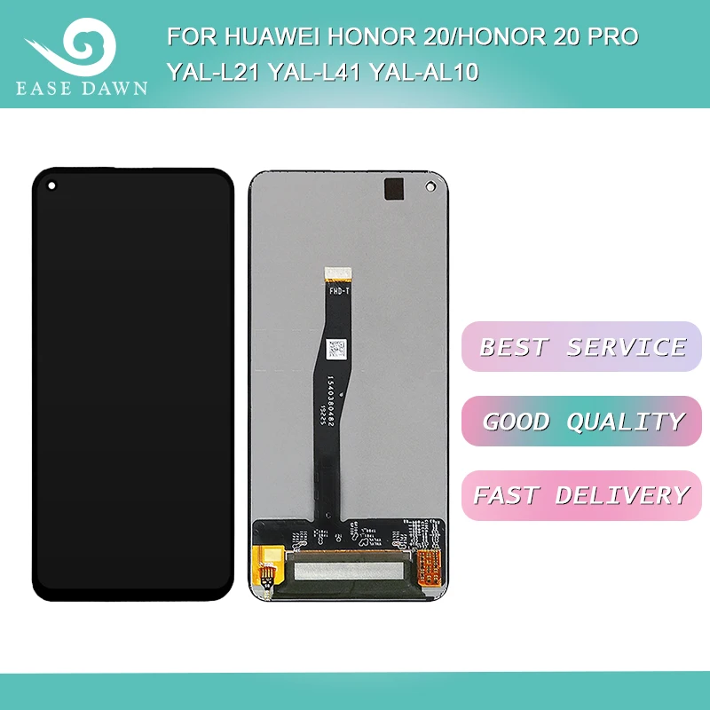 

For Huawei Honor 20/Honor 20 pro YAL-L21 LCD IPS Display Screen+Touch Panel Digitizer Assembly For Huawei Display Original