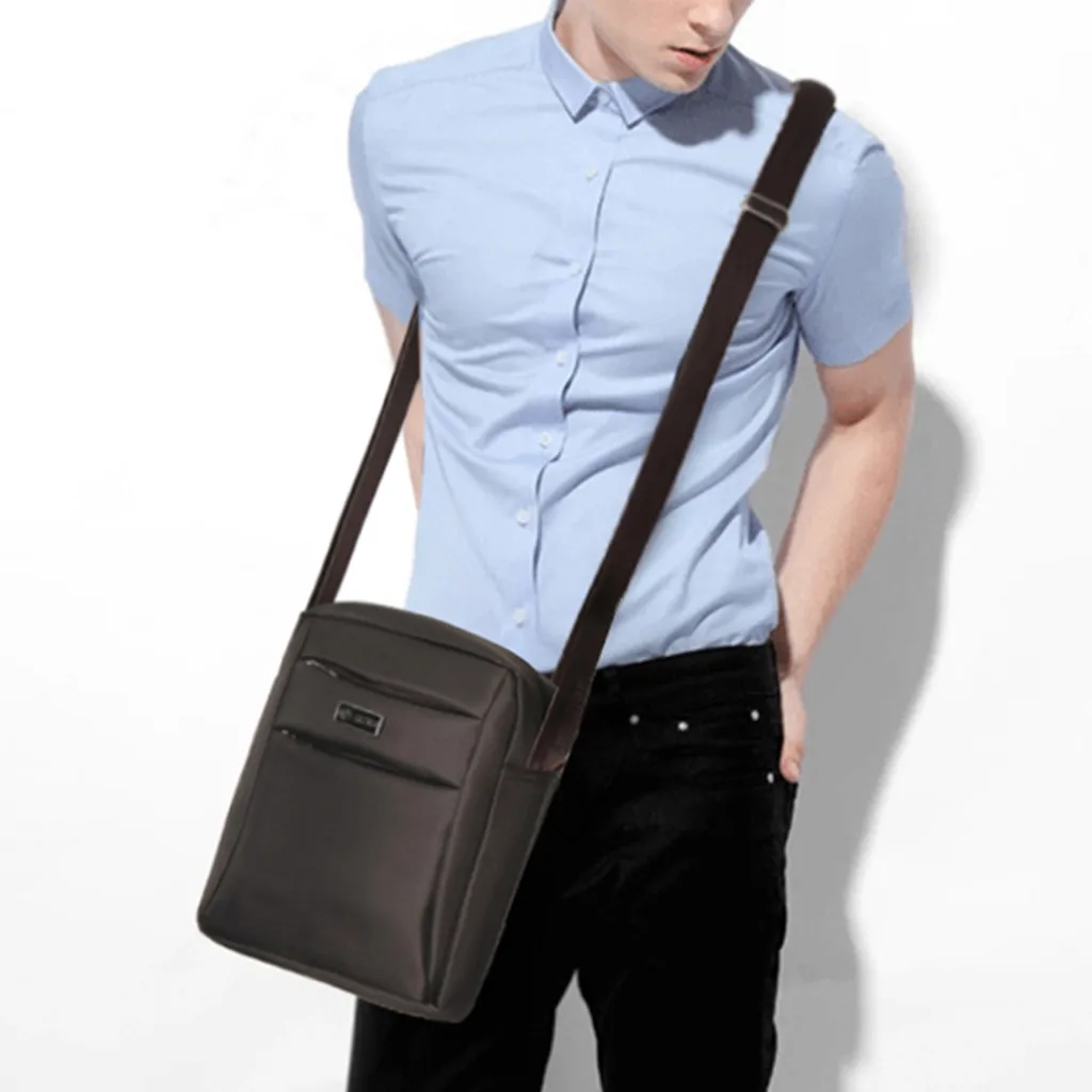 Мужская модная повседневная однотонная деловая уличная сумка-мессенджер, повседневные мужские сумки, сумки через плечо, портфели, деловая офисная сумка