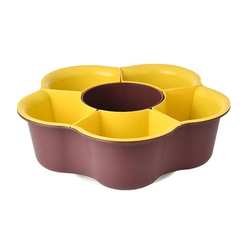 

Rotating Hot Pot Platter Drain Basket Double-Layer Plastic Vegetable And Fruit Storage Basket Multifunctional Innovative 66CY