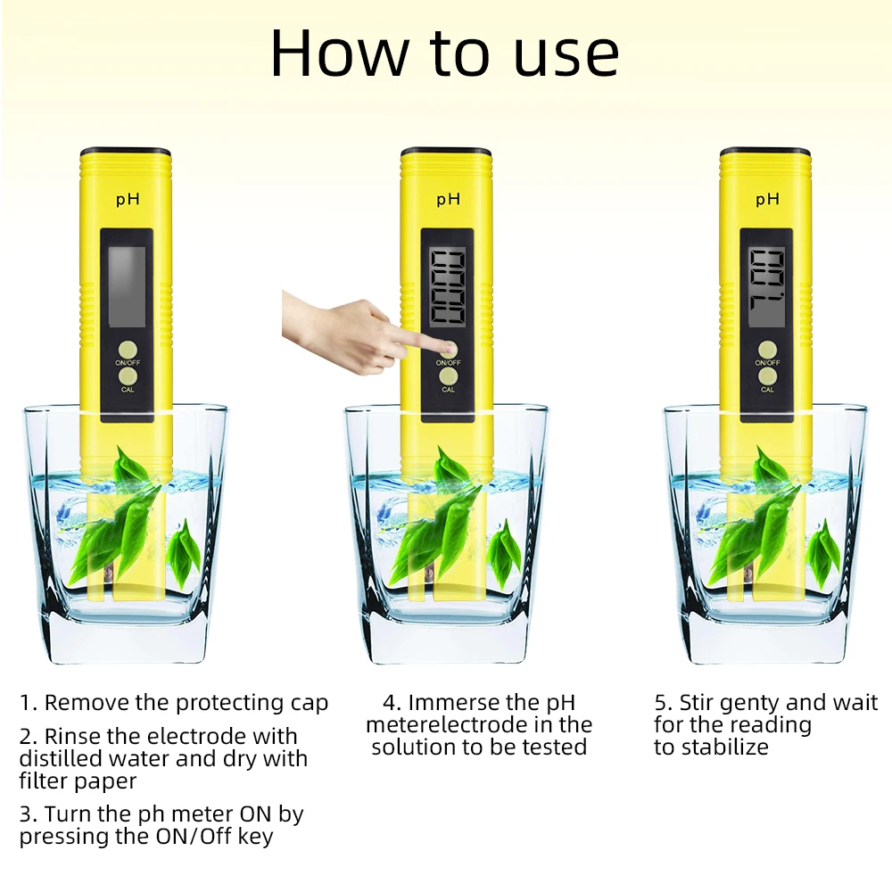 for Aquarium Indoor/Outdoor Use,3 pH Buffer Packets Calibration Digital PH Meter PH Tester ProfessionalHigh Accuracy Water Quality Tester with 0-14 PH Measurement Range Pool Drinking Water for Aquarium Indoor/Outdoor Use,3 pH Buffer Packets Calibration Digital PH Meter PH Tester ProfessionalHigh Accuracy Water Quality Tester with 0-14 PH Measurement Range Pool Drinking Water