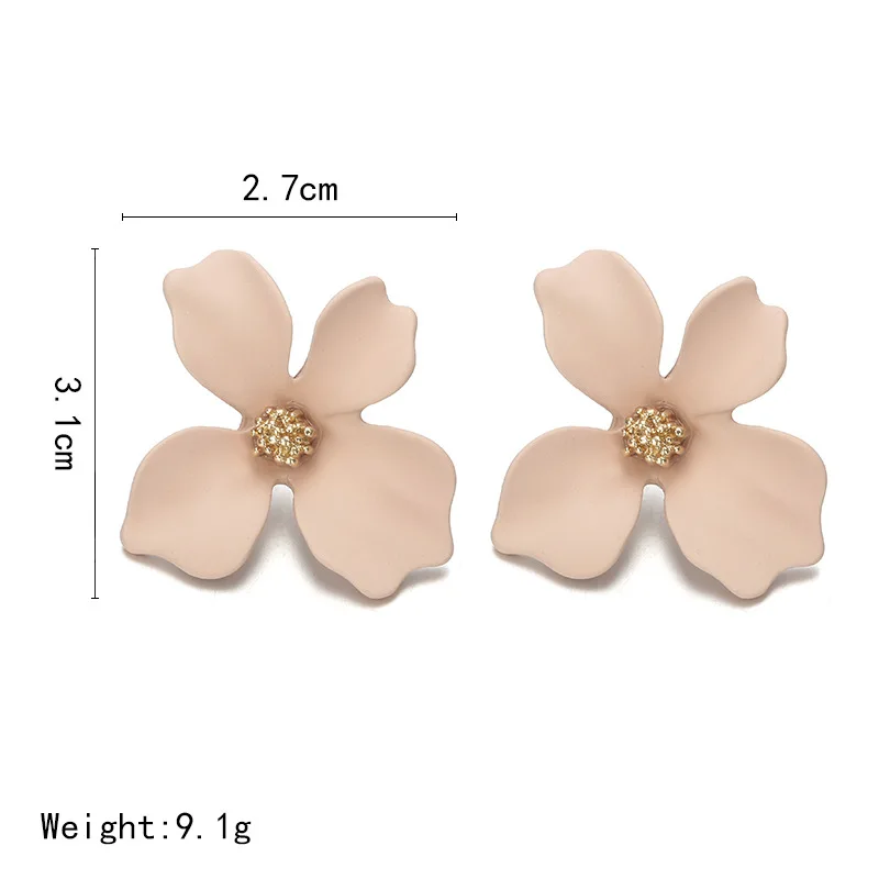 Корейский стиль Клипсы Серьги для женщин Новая мода розовый цветок красного цвета серьги подарок на день рождения