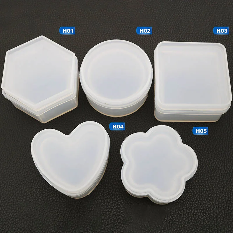 Transparent Silicone Mould Necklace Lanugo Mold Resin Decorative Craft DIY Hexagonal Storage Box Epoxy Resin Molds For Jewelry