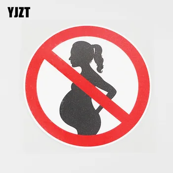 

YJZT 13CMX13CM Prohibition Of Pregnant Women Graphical Car Sticker PVC Decal 11B-0001