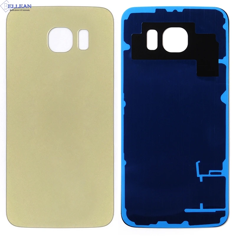 1 шт. Catteny G920 Задняя стеклянная крышка чехол для Samsung Galaxy S6 G920 G920F батарея стекло объектив задняя крышка Задняя Дверь Корпус+ наклейка