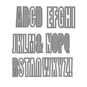 

2020 Metal Cutting Dies 28 letters Scrapbooking background craft Card Making Embossing Rectangular Pattern new