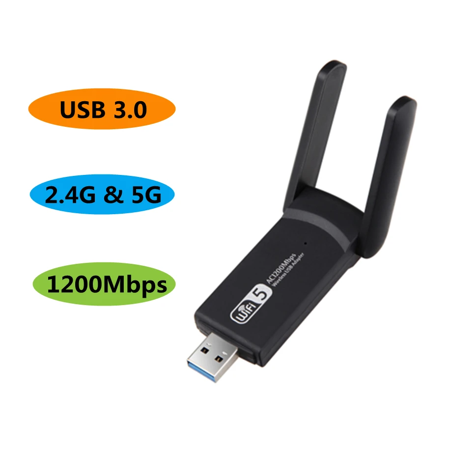 wireless card for pc PzzPss Mini Wifi Không Dây USB 1200 Tốc Độ 600Mbps Lan USB Ethernet 2.4G 5G Wi-fi Băng Tần Kép card Mạng 802.11n/G/A/Ac wireless card for pc Network Cards