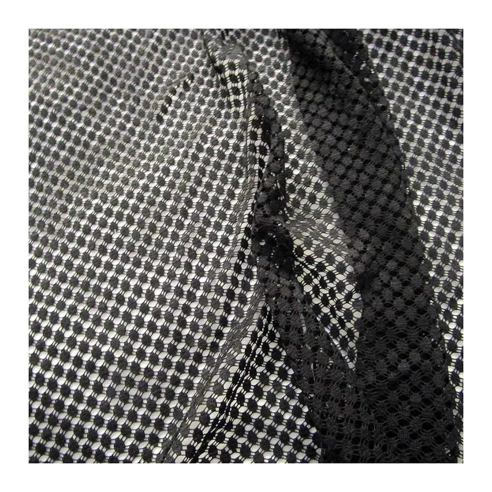 Französischer hohler Punkte, schwarzer Stretch-Mesh-Stoff, sexy Dessous, weißer Spitzenstoff, modisches durchsichtiges T-Shirt, handgefertigtes Nähen – Detail 2
