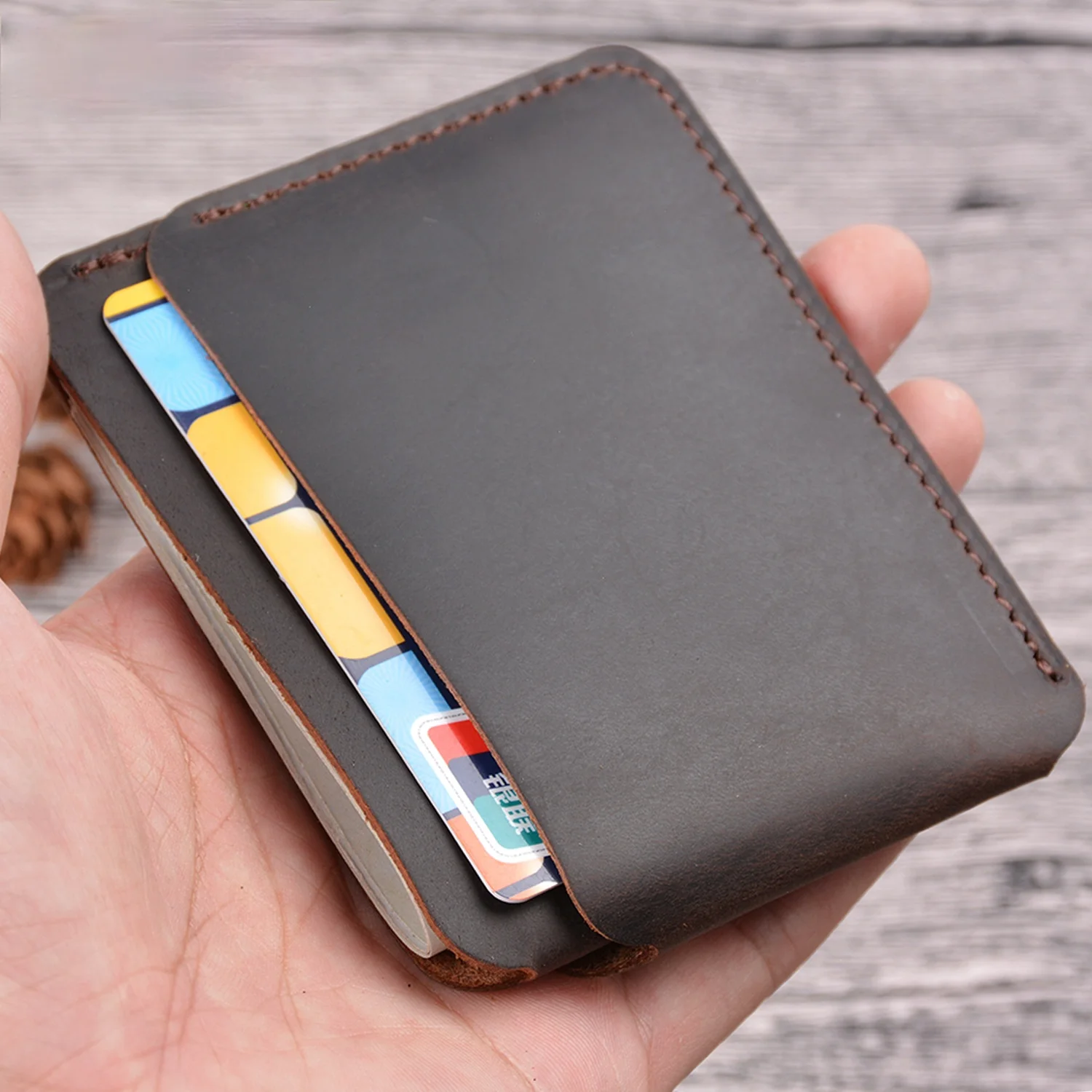 GENODERN Premium Leather Card Holder and Mini Wallet