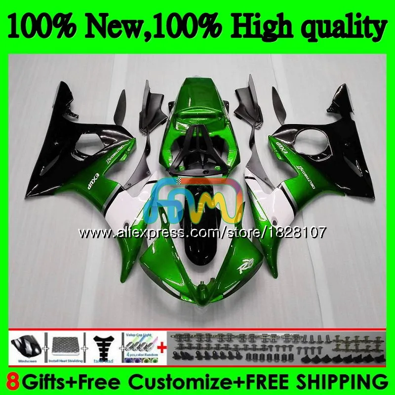 Средства ухода за кожей для YAMAHA YZF R6 S R6S 06-09 YZFR6S 06 07 08 09 52BS. 60 YZF600 YZF-600 YZF-R6S 2006 2007 2008 2009 Обтекатели зеленого и белого цветов