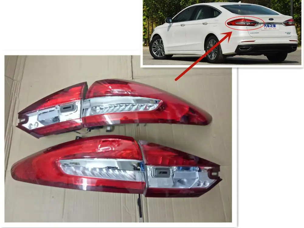 Набор из 4 шт. автостайлинга для Ford Mondeo Fusion задние фонари 2017 2018 2019 светодиодный ные