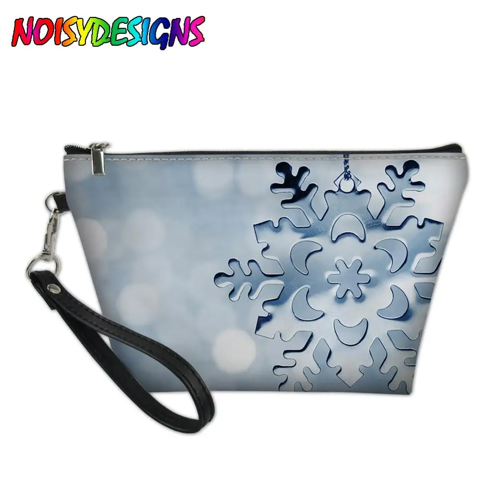 NOISYDESIGNS, снежные хлопья, сумки для макияжа для девочек, сумка для хранения, чехол-карандаш, женский косметический Чехол, s Bolsa Feminina, органайзер для красоты