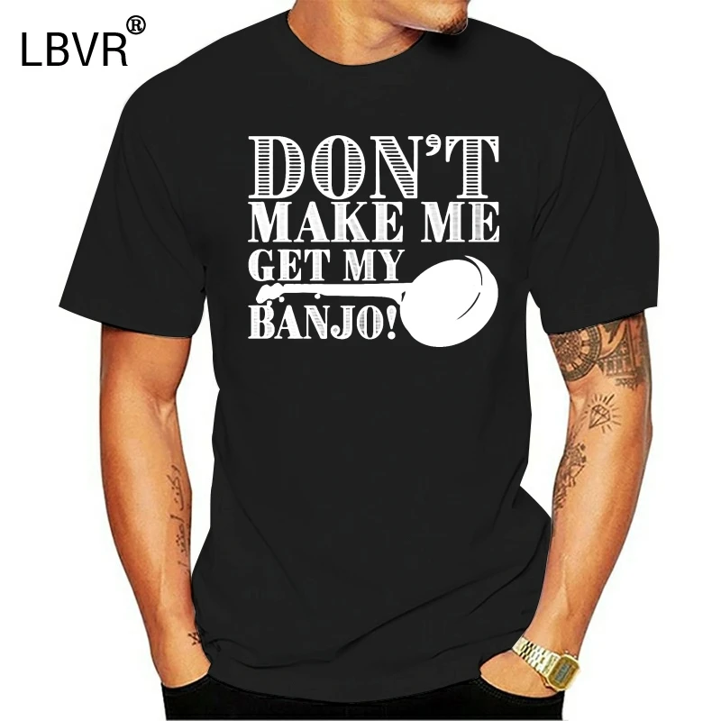 Мужская футболка с забавным дизайном принтом Dont Make Me Get My Banjo | одежда