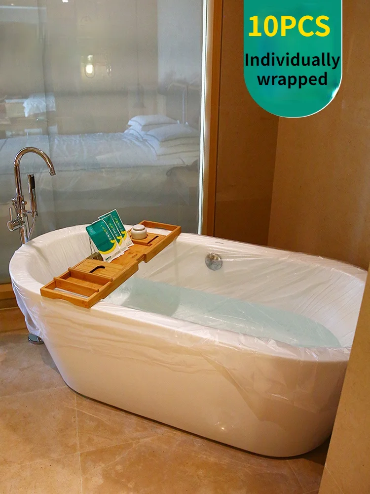 10PCS Disposable Bathtub Bag Travel Household Hotel Bathing Cover Bag 120*260cm 
