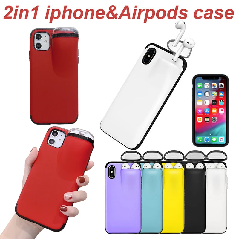 For Dropshipping iPhone 11 Pro Max Case Xs Xr X 8 7 6 6s Plus AirPods Earphone Holder Hard Bag Coque |