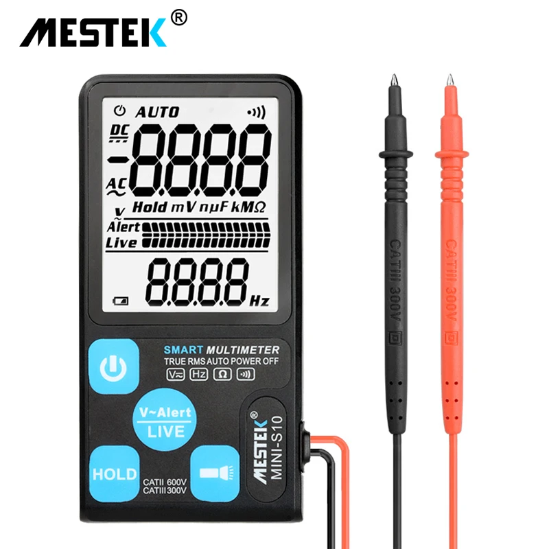 

Ultra-Portable Digital Multimeter MESTEK Large 3.5" LCD Display Voltmeter AC DC Voltage NCV Resistance Ohm Hz Tester Like ADMS7