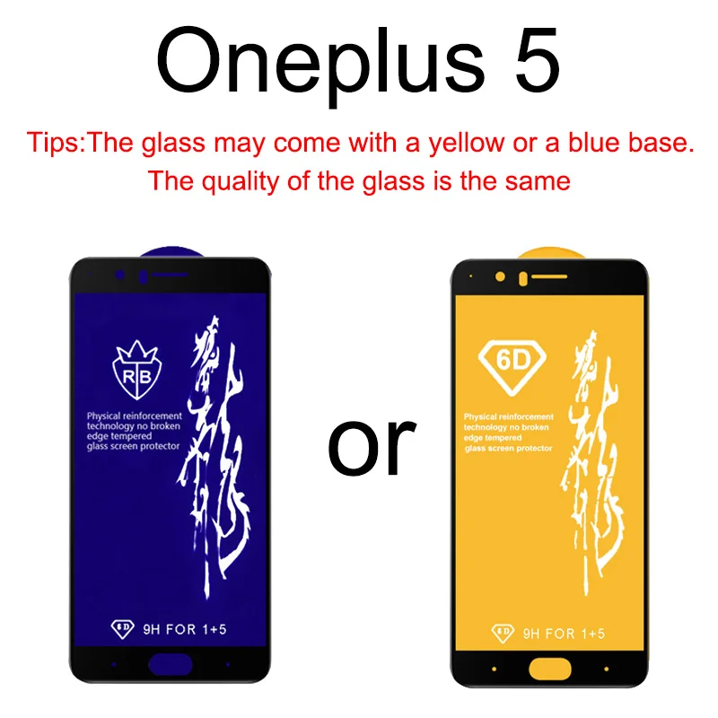 6D закаленное стекло для Oneplus 7t 7 Pro 6t 5t 6 5 Защита экрана Защитное стекло для One Plus Oneplus 7t 7 Pro 6t 5t 6 5 7pro - Цвет: for Oneplus 5