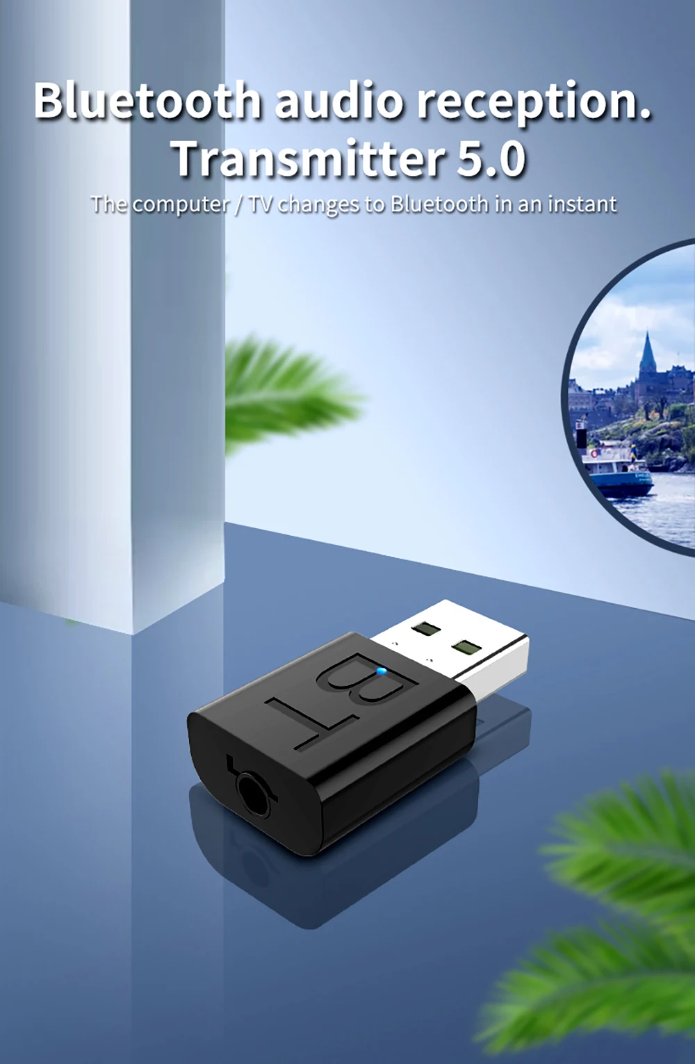 USB Bluetooth 5,0 передатчик приемник ключ 3,5 мм AUX для ТВ ПК наушники для дома стерео автомобиля HIFI аудио Bluetooth передатчик