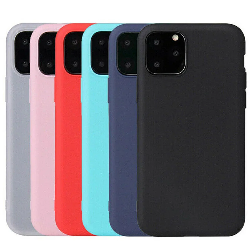 

Candy Color Case For iPhone 11 Pro 5.8'' Soft TPU Cover for iPhone 11 Pro Max 6.5'' Gel Shockproof Case for iPhone 11 6.1''