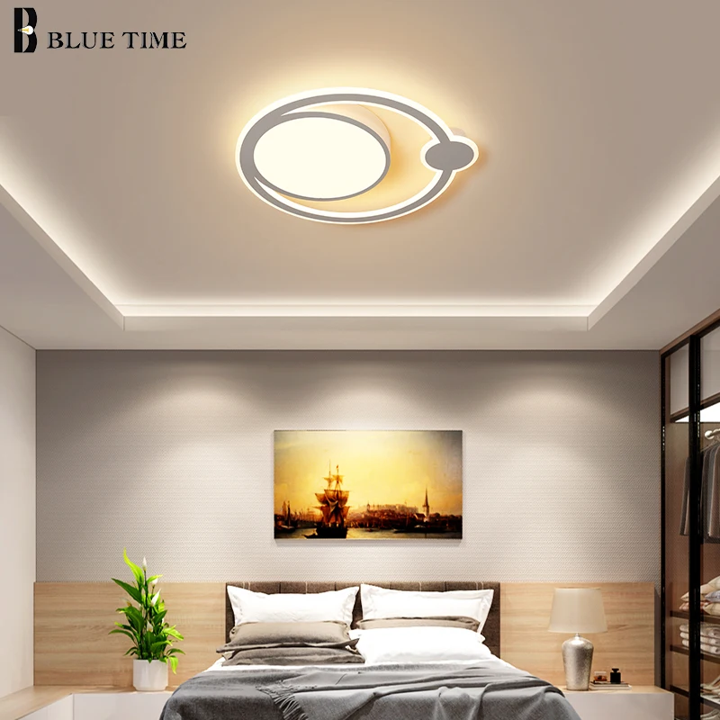 Светодиодный потолочный светильник, круглое внутреннее современное освещение для спальни, гостиной, столовой, кухни, потолочные светильники с заподлицо
