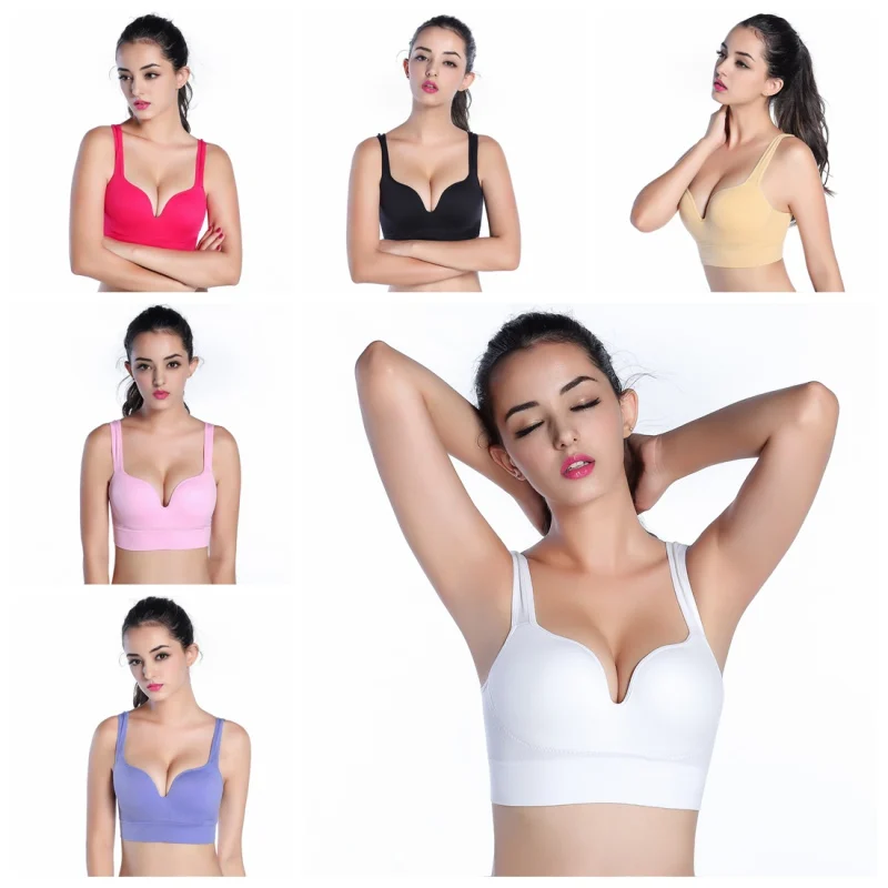 Новый женский спортивный бюстгальтер борцовка бесшовные беспроводные