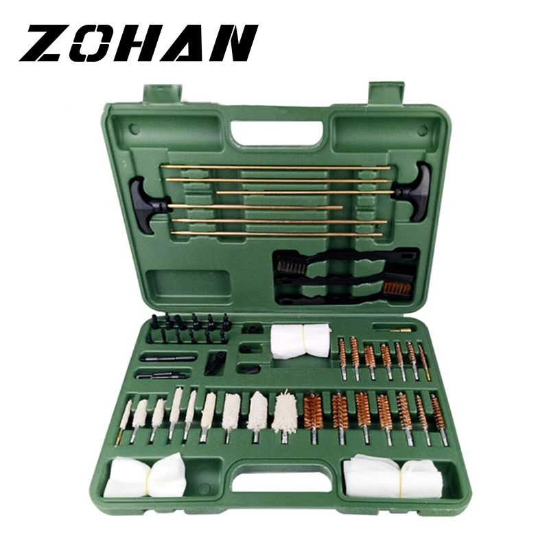 

62Pcs Gun Cleaning Tool Kit tools set Rifle Handgun Shotgun F irearm Cleaner Pistol Pipe Mop Brush Accessory rod with Carry Case