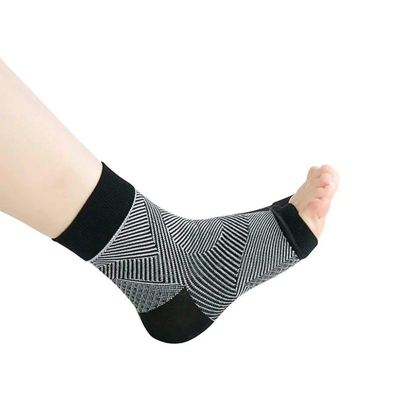 1 пара поддержка лодыжки дышащий компрессионный нейлон спандекс рукав пятки
