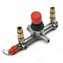 Double Outlet Tube Alloy Air Compressor Switch Pressure Regulator Valve Fitting Part Accessories