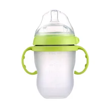 mamadeira Baby Bottle Green 250ml(8oz) pink 150ml(5oz) baby milk feeding bottle with handle bottle children