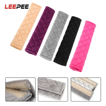 

Car Safety Seat Belt Harness Cover 2 pcs Seatbelt Shoulder Pads Auto Soft Plush Strap Protection Auto Accessories Car Styling