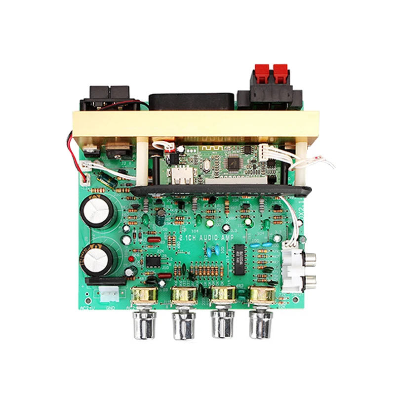 Bluetooth Subwoofer Amplifier Board 2.1 Channel 3*80W High Power Audio Amplifiers With TF Card U Disk FM AUX For Home Sound DIY