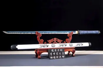 

temper tactics Katana style sword straight rapier knife-edge high speed steel Blade Long Knives