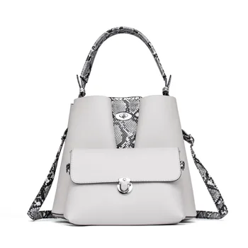 

Square Composite Bag 2021 Fashion New Quality PU Leather Women's Handbag Snake Pattern Chain Shoulder Messenger Bags