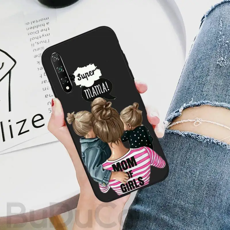 Модный мягкий резиновый чехол Hrmes для телефона с надписью Super Mom Baby Girl Huawei Honor 8X 9 10 20