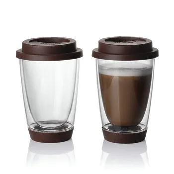 

Double Wall Glass Verres Pour Boire Coffee Mug Heat Resistant Drinking Glass Cup With Silicon Lid And Base Verre Double Paroi