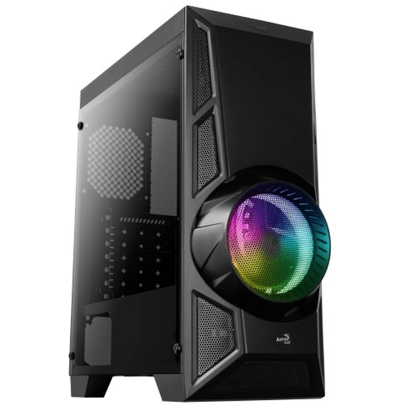 Корпус Aerocool Aero Engine RGB-G-BK-v2 черный без БП ATX 3x120mm 2xUSB2.0 1xUSB3.0 audio bott PSU