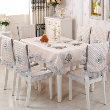 

Rectangle Desk Cloth Kitchen Decoration Lace Tablecloth Oilproof Coffee Table Cover Floral Printing Home Textiles Tablecloth