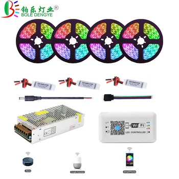 

5050 LED Strip Lights 10m 20m 30m WiFi LED Tape Ribbon Smart Phone Control Sync To Music Works With Amazon Alexa Google Home
