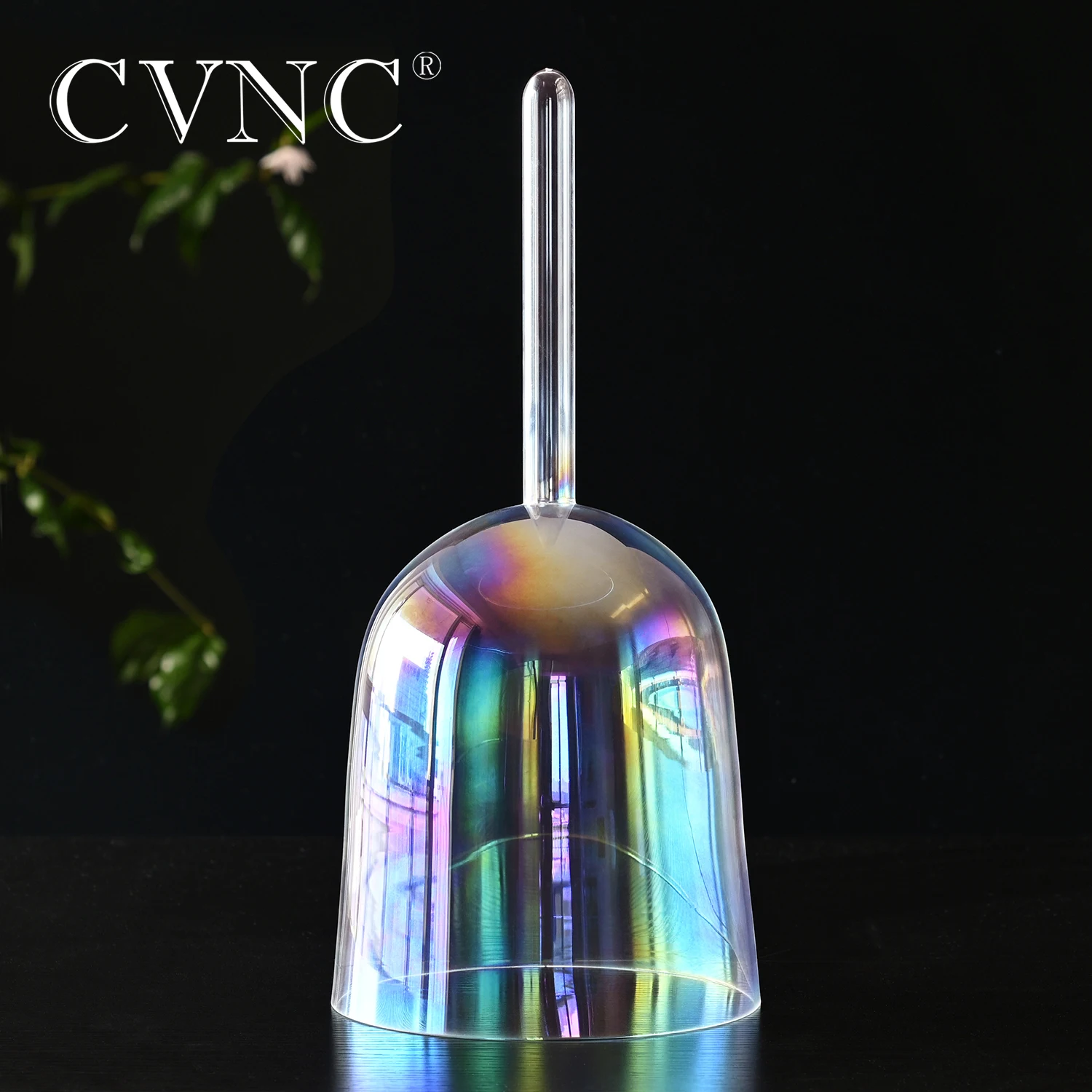 CVNC 6-дюймовый космический свет с полой ручкой из прозрачного кристалла чакры