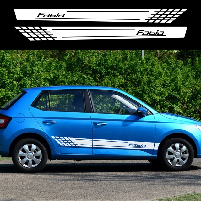 Auto Tür Seite Aufkleber für Skoda Fabia 1 2 MK1 MK2 MK3 Vinyl Körper Film  Auto Lange Rock Decor Decals auto Externe DIY Zubehör - AliExpress