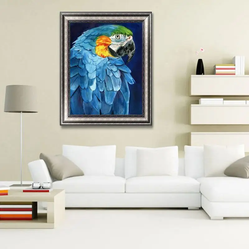 DIY Parrot 5D Full Diamond Painting Embroidery Cross Stitch Kit Rhinestone  Craft Room Decor  Q6PE