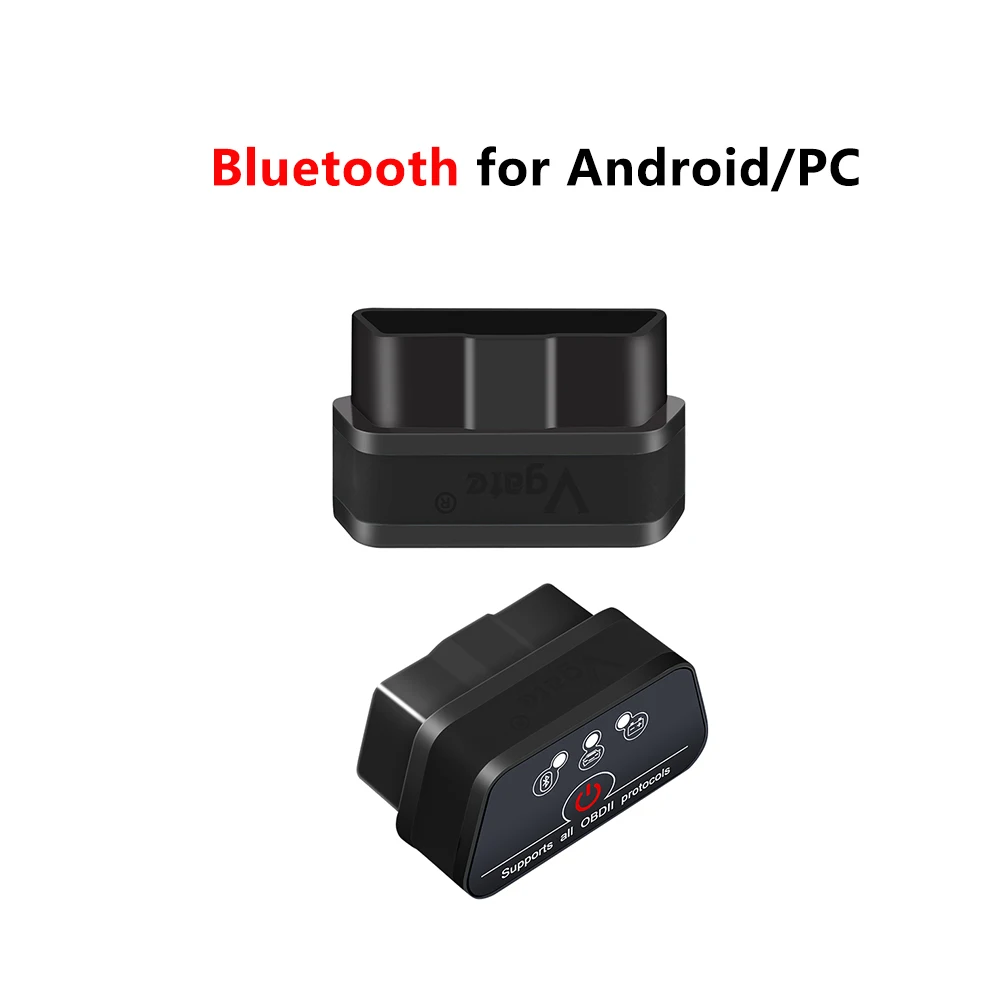 Vgate iCar2 Bluetooth/Wifi OBD2 сканер для Android/PC/IOS elm327 OBD 2 Автомобильный Диагностический Автосканер ELM 327 OBDII считыватель кодов - Цвет: Black Bluetooth