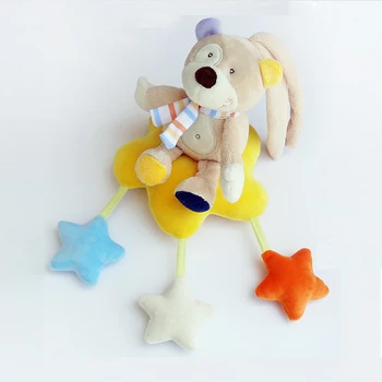 

Baby Kids Plush Toys Fun Cartoon Animals Cloth Pull Bell Music Clockwork Pull Bell Bed Hanging Toys Kids Gift