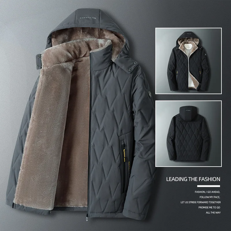 

Зимняя мужская уличная спортивная ветрозащитная куртка из бархата ягненка свободная теплая куртка плюс бархатная Толстая хлопковая куртка