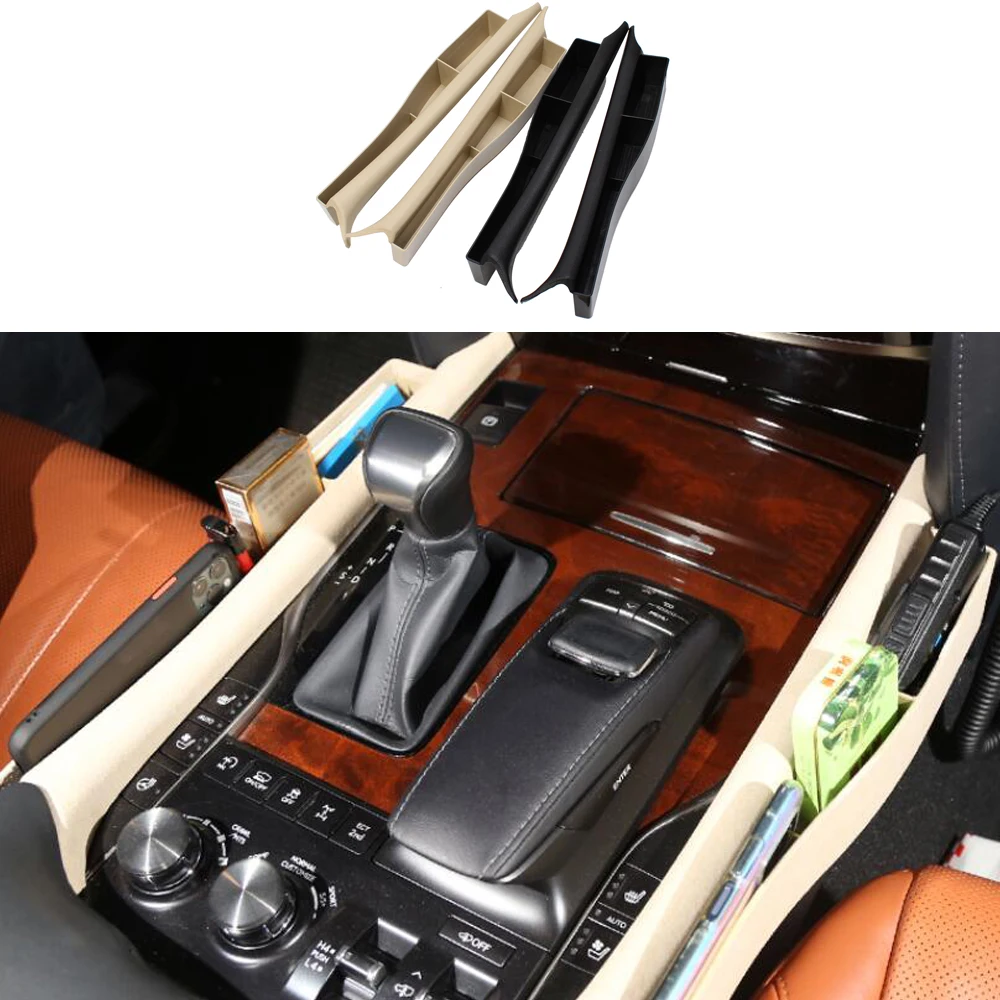 For Lexus LX570 2016 2017 2018 2019 2020 Car styling Car Seat Organizer Slit Gap Pocket Storage Box Left and Right Cup Holder