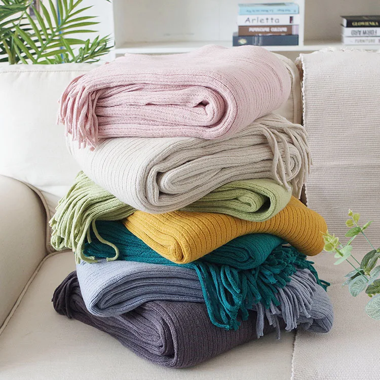 

HOME Soft Throw Blanket Warm Cozy For Couch Sofa Bed Beach Travel