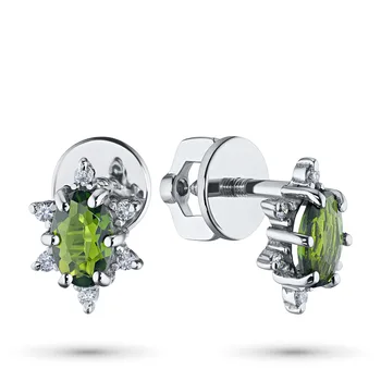 

Posey white gold with diamond and chrome diopside вгп09с011902