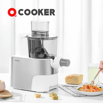 

NEW QCOOKER Noodle & Pasta Maker1.5L kitchen Pasta Machine Home electric noodles cutter Smart Power Off 304 Stainless steel claw