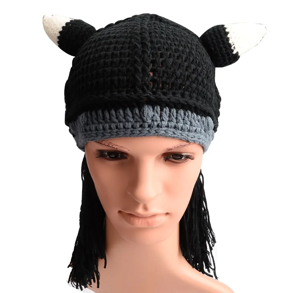 Распродажа Maylisacc Skullies& Beanies вязаная шапка с медведем подарки на Хэллоуин шучу реквизит для мужчин и женщин теплая шапка и медведь
