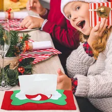 Нетканый бумажный набор полотенец, креативные рождественские органайзеры, бумажные обложки, рождественские ресторанные домашние Декорации для вечеринки 17x27 см, Navidad